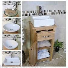 Solid Oak Bathroom Cabinet |