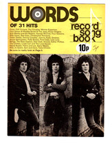 Words record song book - song,