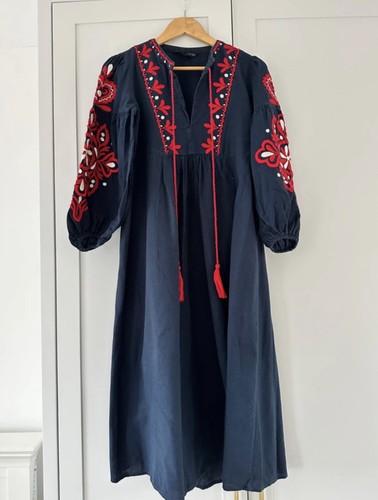 Zara embroidered midi - embroidered,