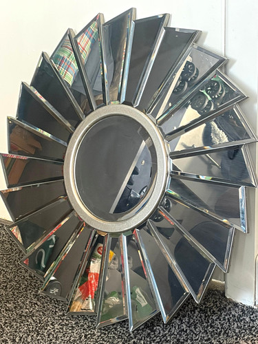 Large silver sunburst - large,