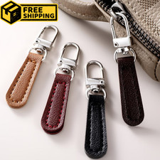 Zipper pull tab leather - pull,