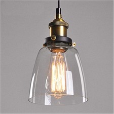 Pendant Light Industrial Ceiling Lamp Glass Shade Retro Lighting Vintage