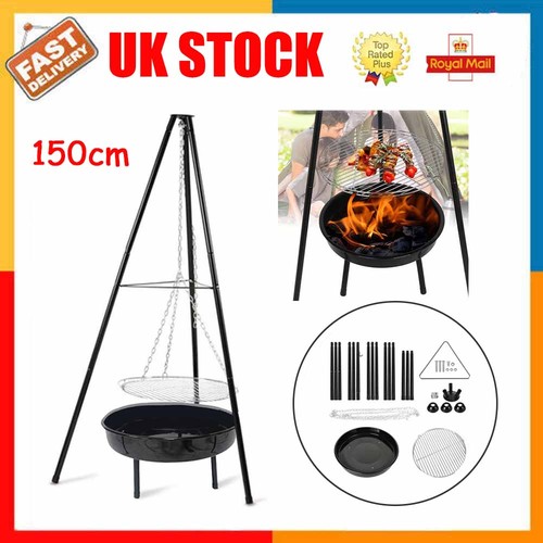 Outdoor tripod fire pit bbq - outdoor,