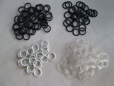 6mm-19mm Bra Strap Adjust Rings Black, white, ivory  or clear   /Pk of 10