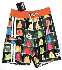 BILLABONG Surfboard Print Shorts Size 28 Donovan Frankenreiter Collection BNWT