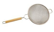 10" Double Bowl Mesh Strainer with wooden handle -Catering, Restaurant and Home 