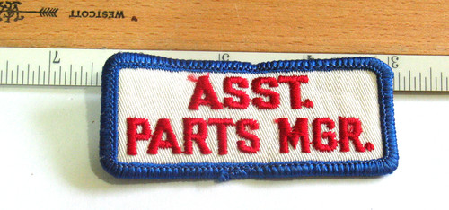 Assistant parts manager patch - assistant,