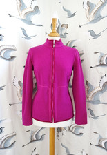 PETER HAHN Pink Boiled Virgin Wool zip jacket size 10