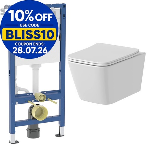 Rimless wall hung square - wall,