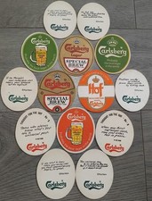 14× 80s Carlsberg Beer Mats