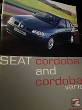 Seat Cordoba & Vario Range Car Sales Info Brochure Frameable October 1999