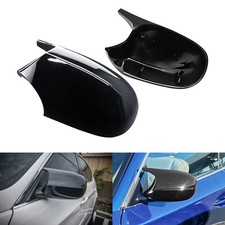 Pair For BMW E90 E91 2008-2011 Gloss Black Wing Rearview Mirror Cover Caps L+R