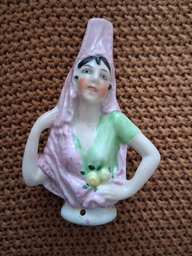 Ceramic half doll pin - half, cushion