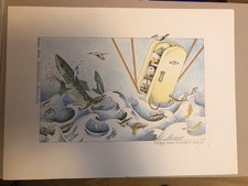 Simon Drew signed print -