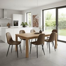 Set of 4 Faux Leather Dining