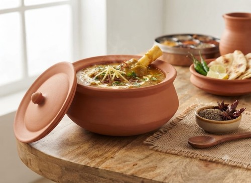 Handmade terracotta clay handi - handmade,