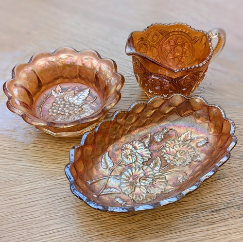 Marigild carnival glass - marigild, pieces