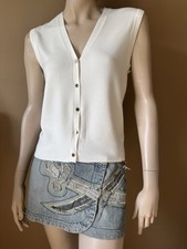 ZARA ECRU KNIT WAISTCOAT