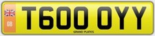 TOY NUMBER PLATE T600 OYY TOYS