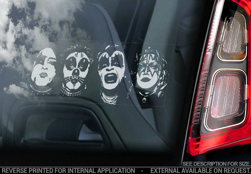 Kiss car window sticker band - window,