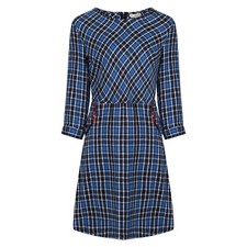 Blue Tartan Checked Dress with