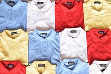3X 4X 6X Girls kids Plain Polo Tee T-Shirt School Shirts Uniform PE Top Gym Tops