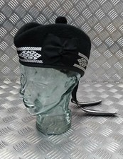 Glengarry Pipers Hat Black Pom