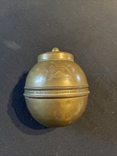 Antique Brass Lipton Tea Caddy - British Empire Exhibition 1924 - 4”