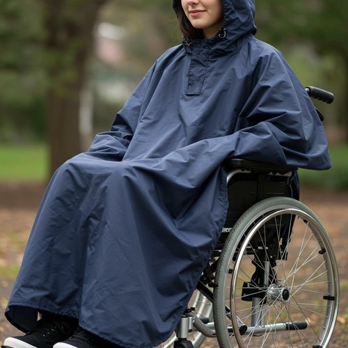 Waterproof wheelchair poncho - wheelchair,