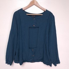 Hebbeding Teal Linen Blazer