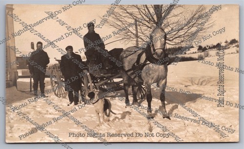 Antique rppc men - antique, dog