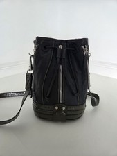 Lacoste Leather Bucket Bag Handbag Dark Grey Green Bag