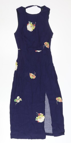 Zara blue floral sleeveless - zara,