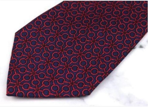 Hermes silk tie made france - silk,