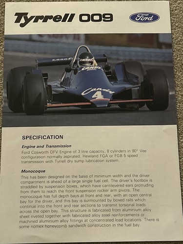 The ford tyrrell 009 - the, f1