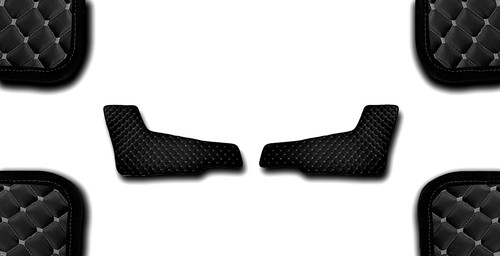Black white set eco leather - black,