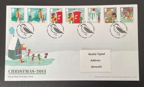 2014 christmas fdc - 2014, with