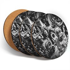 4 x Coasters  - BW - Cool