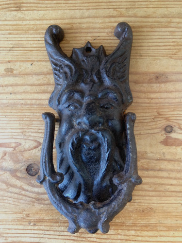 Vintage cast iron gargoyle - vintage,
