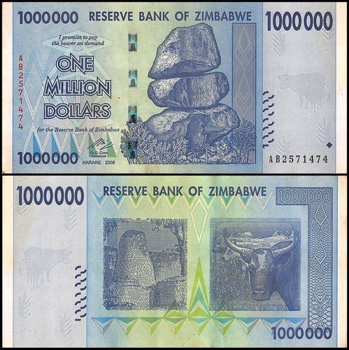 Zimbabwe million dollars - zimbabwe,