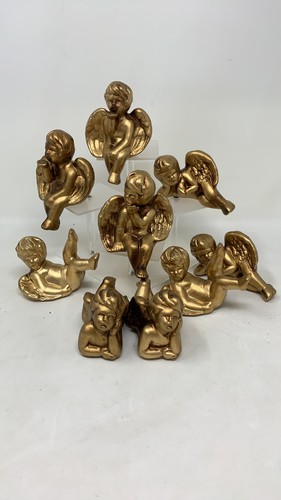 Sia cherub figurines gold - sia, set