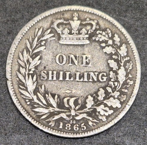 1865 one shilling queen - 1865,
