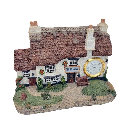 Vintage the swan - swan, cottage