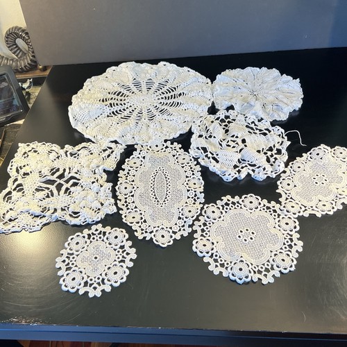Lot hand crocheted white - hand,
