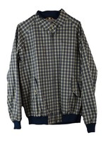 Baracuta Mens Check Zip Bomber
