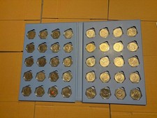 UK Five Pound Coin collectors album w/ 40 Coins Inside, 1965 Onwards