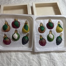 12 Vintage Glass Fruit Shaped