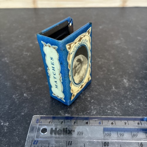 Enamel matchbox photograph - enamel, matchbox/photograph