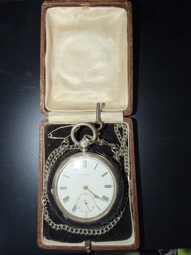 Antique benson silver case - j.w,