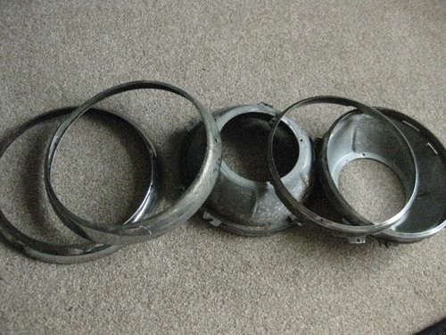 Morris minor headlight trims - morris,